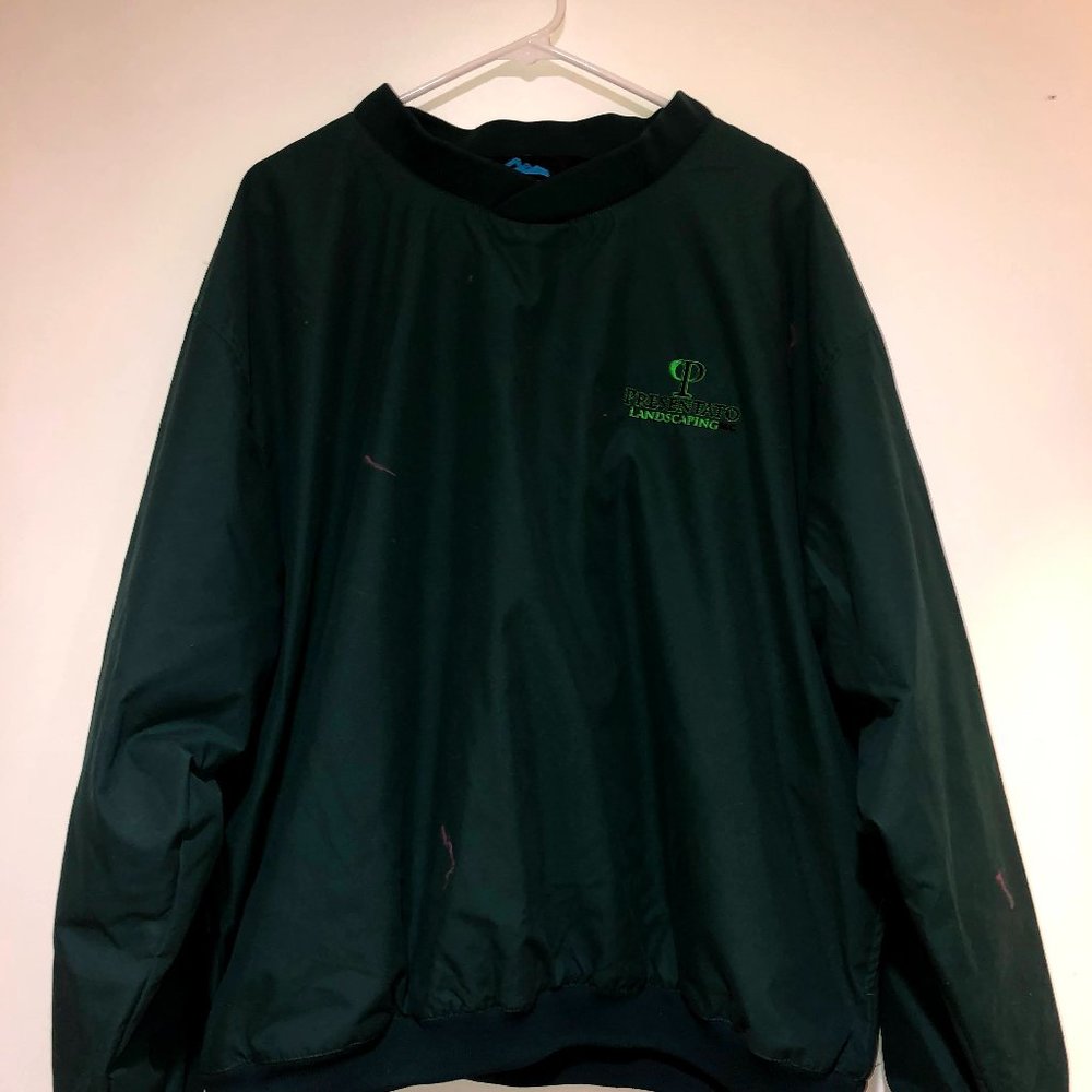 green windbreaker crewneck